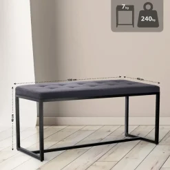 CLP 2-zits Bankje Barci 100 cm - zwart