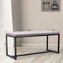 CLP 2-zits Bankje Barci 100 cm - grijs