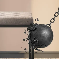 CLP 2-zits Bankje Barci 100 cm - grijs