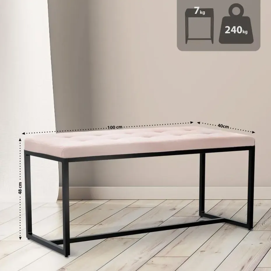 CLP 2-zits Bankje Barci 100 cm - creme