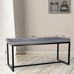 CLP 2-zits Bankje Barci 100 cm - donkergrijs