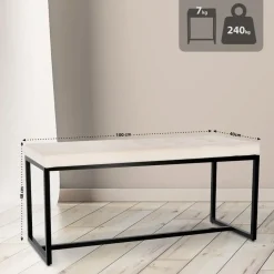 CLP 2-zits Bankje Barci 100 cm - creme