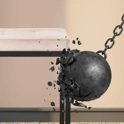 CLP 2-zits Bankje Barci 100 cm - creme