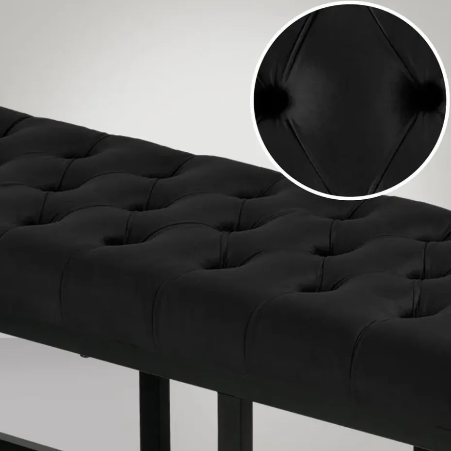 CLP 2-zits Bankje Polson 120 cm - zwart