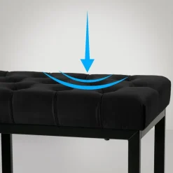 CLP 2-zits Bankje Polson 150 cm - zwart