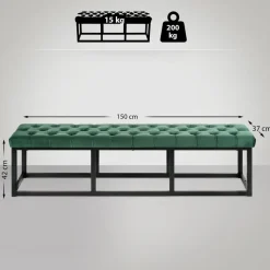 CLP 2-zits Bankje Polson 150 cm - groen