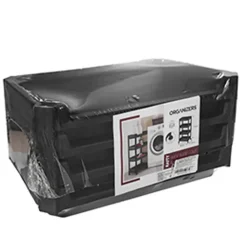 CM keukentrolley - op wieltjes - 4 laags - zwart - kunststof