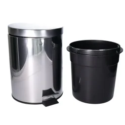 CM Pedaalemmer Shine - zilver - 5L - metaal - wc/badkamer