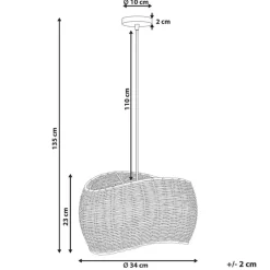 COAMO - Hanglamp - Naturel - Rotan