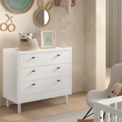 Commode Forrest - 3 lades - massief beukenhout - wit