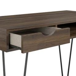 Concord - Bureau met 1 lade in walnoot spaanplaat