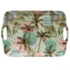 Concorde Dienblad/serveer tray Tropical Holiday - roze/groen - 42 x 29 cm