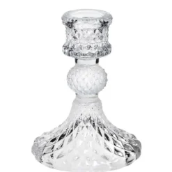 Concorde Kaarsen kandelaar - glas - luxe - 8 x 10 cm