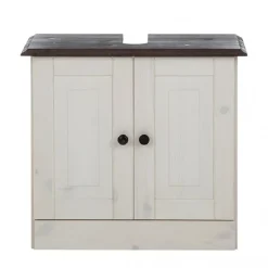 Cornelia - Wastafelonderkast met 2 deuren in wit gelakt grenen
