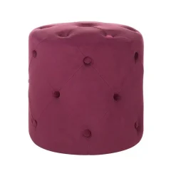 COROLLA - Poef - Rood - 40 cm - Fluweel