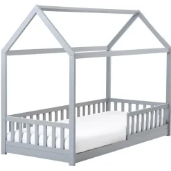 COSSAYE - Kinderbed - Grijs - 90 x 200 cm - Grenenhout