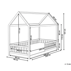 COSSAYE - Kinderbed - Lichtbruin - 90 x 200 cm - Grenenhout