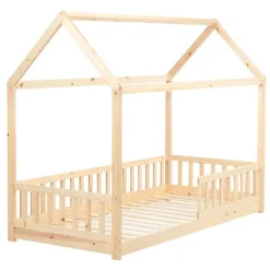 COSSAYE - Kinderbed - Lichtbruin - 90 x 200 cm - Grenenhout