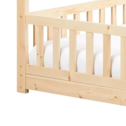 COSSAYE - Kinderbed - Lichtbruin - 90 x 200 cm - Grenenhout