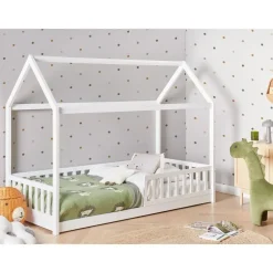 COSSAYE - Kinderbed - Wit - 90 x 200 cm - Grenenhout