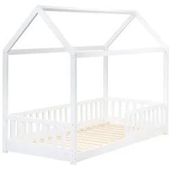 COSSAYE - Kinderbed - Wit - 90 x 200 cm - Grenenhout