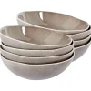 COSTMARY - Diepe borden set van 8 - Grijs - Steengoed