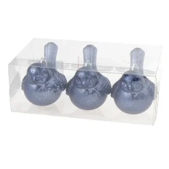 Cosy @ Home Kersthangers - vogels - 3 stuks - blauw - clip - 10 cm