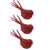 Cosy @ Home Kersthangers - vogel - rood - 3 stuks - 16 cm