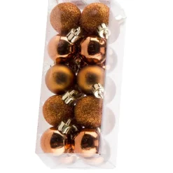 Cosy & Trendy Kerstballen - 20x - oranje - 3 cm