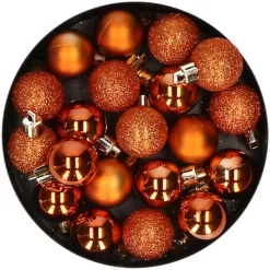 Cosy & Trendy Kerstballen - 20x - oranje - 3 cm
