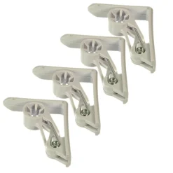 Cosy & Trendy Tafelkleed klemmen - 4x stuks - wit - kunststof