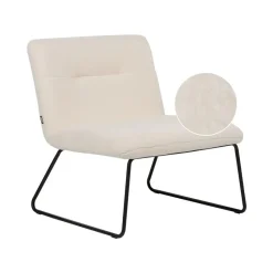 COTULLA - Fauteuil - Wit - Bouclé