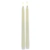 Countryfield Led kaarsen/dinerkaarsen - 2x - creme wit - 28 cm