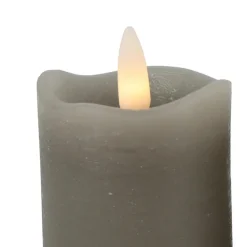 Countryfield LED kaarsen/stompkaarsen - 2x st - grijs - H7,2 cm