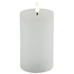 Countryfield LED kaars/stompkaars - wit - D7,5 x H12,5 cm - timer