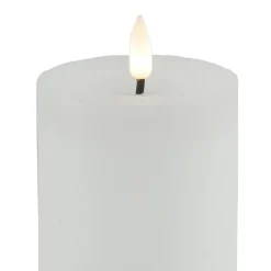 Countryfield LED kaars/stompkaars - wit - D7,5 x H12,5 cm - timer