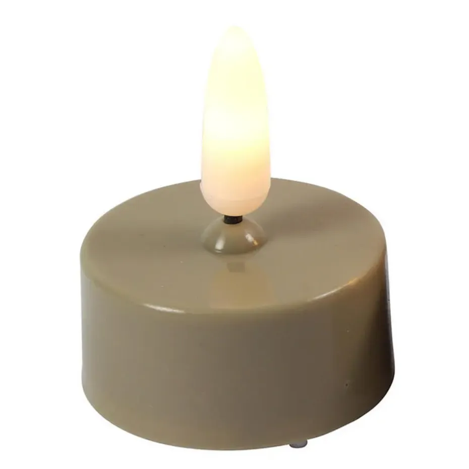 Countryfield LED waxinelichtjes - 2x stuks - beige - warm wit