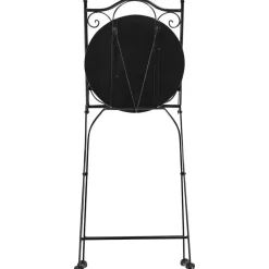 COZZANA - Tuinstoel set van 2 - Zwart - Metaal