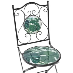 COZZANA - Tuinstoel set van 2 - Zwart - Metaal