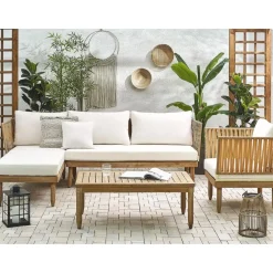 CREMONA - Loungeset voor 4 - Lichte houtkleur - Acaciahout