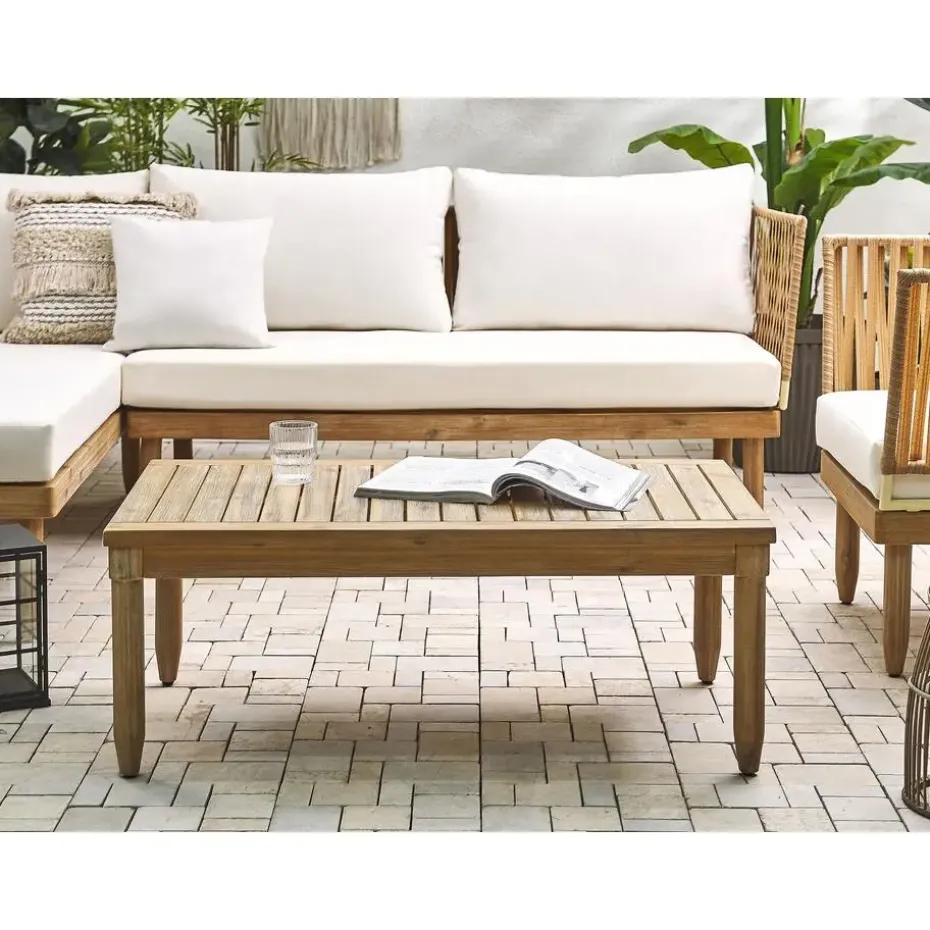 CREMONA - Loungeset voor 4 - Lichte houtkleur - Acaciahout