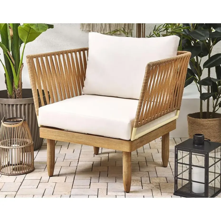 CREMONA - Loungeset voor 4 - Lichte houtkleur - Acaciahout