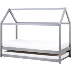 CRILLON - Onderschuifbed - Grijs - 90 x 200 - Hout