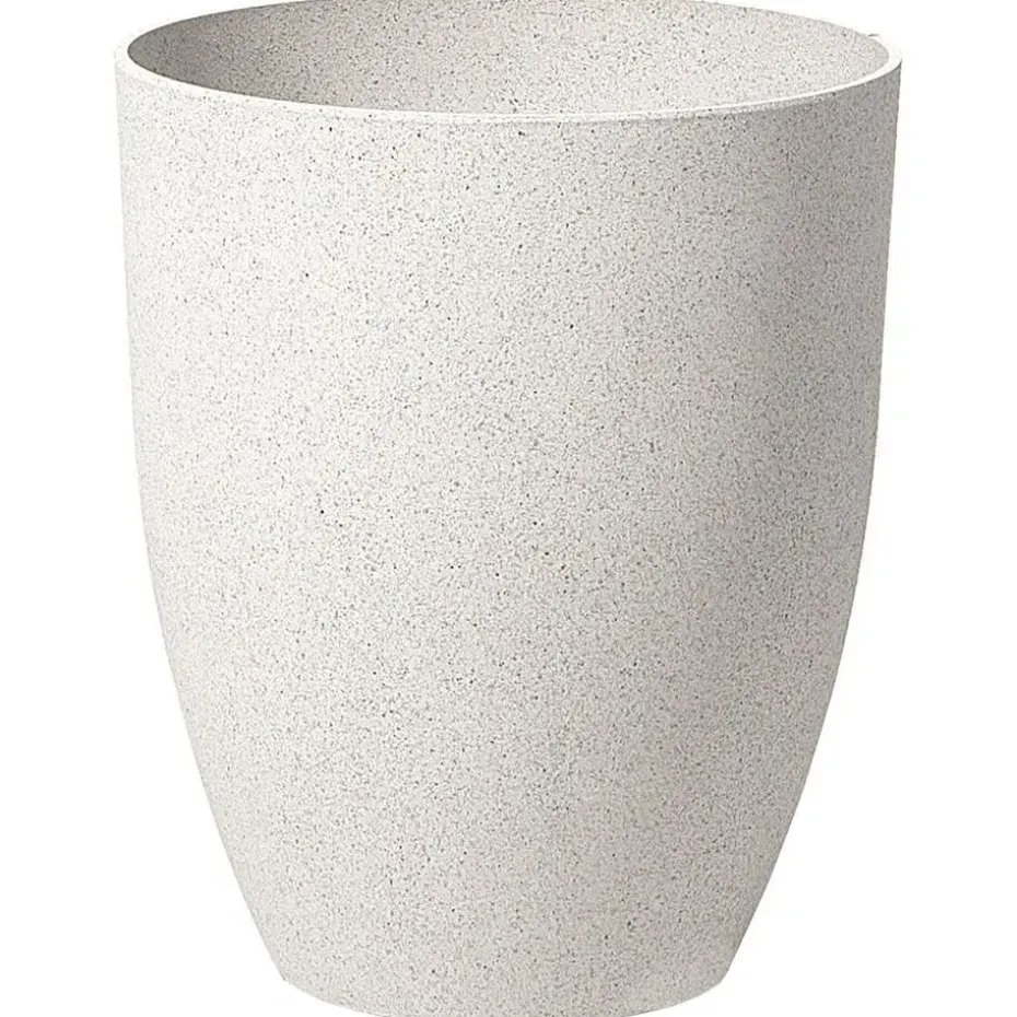 CROTON - Plantenbak - Wit - 35 cm - Stenenmix