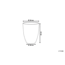 CROTON - Plantenbak - Wit - 35 cm - Stenenmix