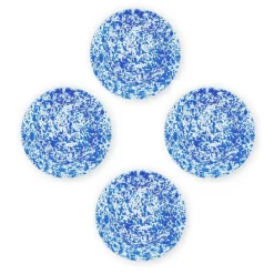 Crow Canyon Home Dinerborden Splatter - Set van 4 - Blauw