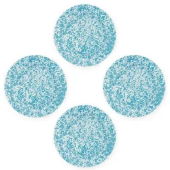 Crow Canyon Home Dinerborden Splatter - Set van 4 - Turquoise