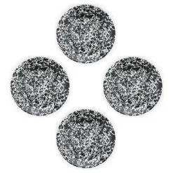 Crow Canyon Home Dinerborden Splatter - Set van 4 - Zwart