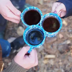 Crow Canyon Home Mokkenset Splatter - 4 Stuks - Turquoise