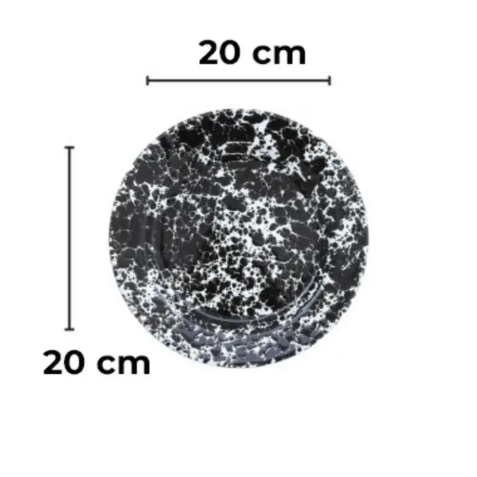 Crow Canyon Home Saladeborden Splatter - Set van 4 - Zwart